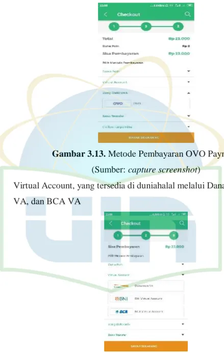 Gambar 3.12. Metode Pembayaran Payment Point (Sumber: capture screenshot)
