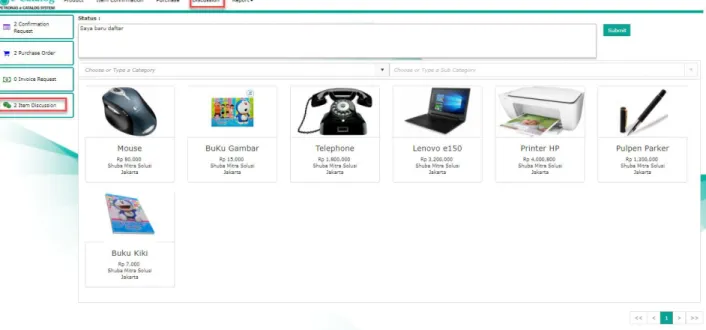 Gambar 11 Menu Diskusi Produk 