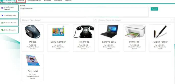 Gambar 4. Menu Produk 