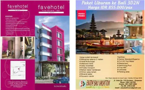 Gambar 1: contoh  leaflet  untuk promosi hotel