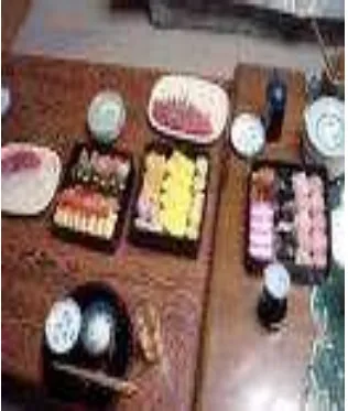 Gambar : makanan untuk shogatsu yang terbuat dari sake 
