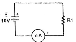 Gambar 7.2 Pengukuran arus listrik dengan rangkaian ekuivalen voltmeter 