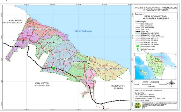 Gambar 1.  Peta Administratif Kabupaten Batubara 