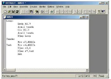 Gambar 2.5  Software  8051 Editor, Assembler, Simulator 