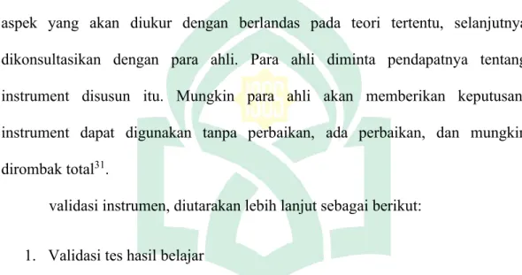 Tabel 3.1: Tabel  validitas instrument  No.  Skor Validator  Tingkat Kevalidan 