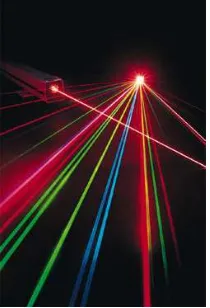 Gambar 2. Beberapa laser, bagai cahaya di atas cahaya