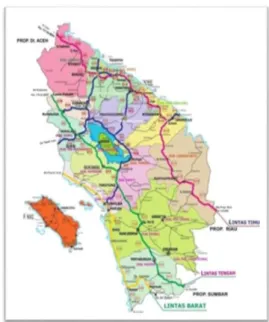 Gambar 3.2   Peta Provinsi Sumatera  Utara 