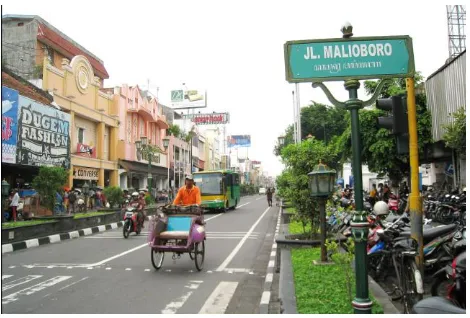 Gambar 2.1 Jalan Maliobor yang Menjadi Wisata Belanja Khas Yogyakarta 