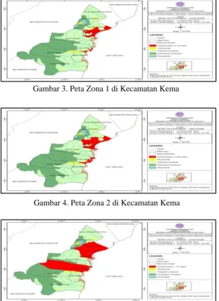 Gambar 3. Peta Zona 1 di Kecamatan Kema 