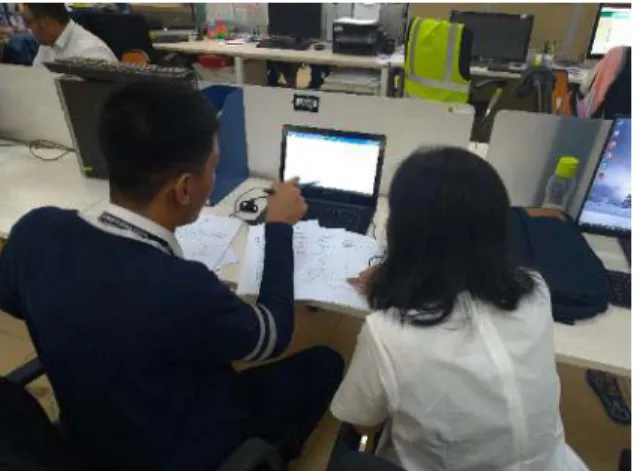 Gambar 3. 1  wawancara dan diskusi dengan staff PPSP-POP 