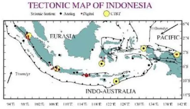 Gambar 2. 1. Peta Lempeng Tektonik Indonesia 