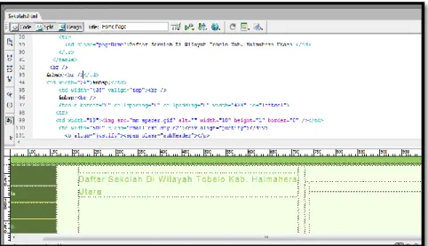 Gambar 3.9 Tampilan script 