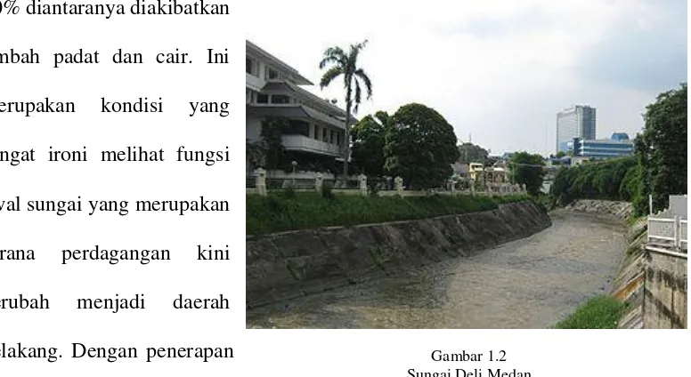 Gambar 1.2 Sungai Deli Medan 