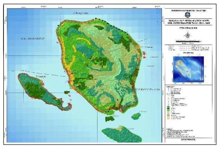 Gambar 9. Peta Rencana Tata Ruang Pulau Wangiwangi Kabupaten Wakatobi 