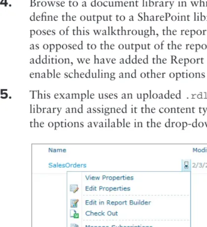 FIGURE 5-3 4. Browse to a document library in which you have Reporting Services reports