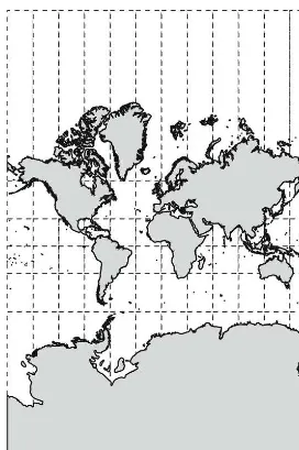 Figure 1-7. The Mercator map projection. 