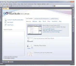 FIGURE 2.1 The new Visual Studio 2010 Start Page.
