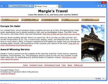 FIGuRE 11-1 Most pages can be naturally divided into divisions by content type.