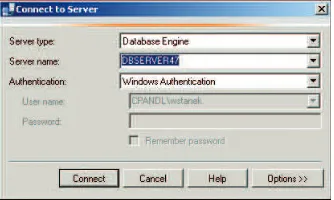 FIGURE 1-2 Use the Database Engine to access core SQL Server components and features.