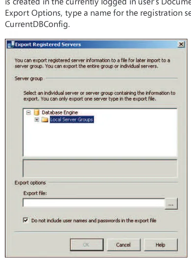 FIGURE 1-7 The Export Registered Servers dialog box.