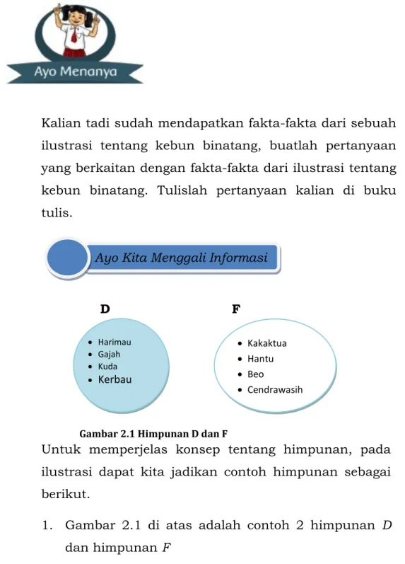 Gambar 2.1 Himpunan D dan F 