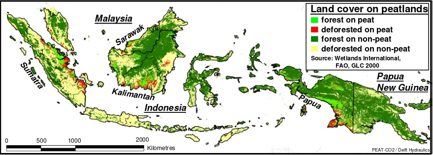 Figure 4 Land use in SE Asia as determined from GLC 2000 dataset.