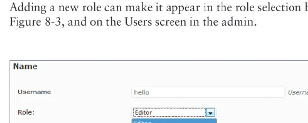 Figure 8 - 3, and on the Users screen in the admin.  