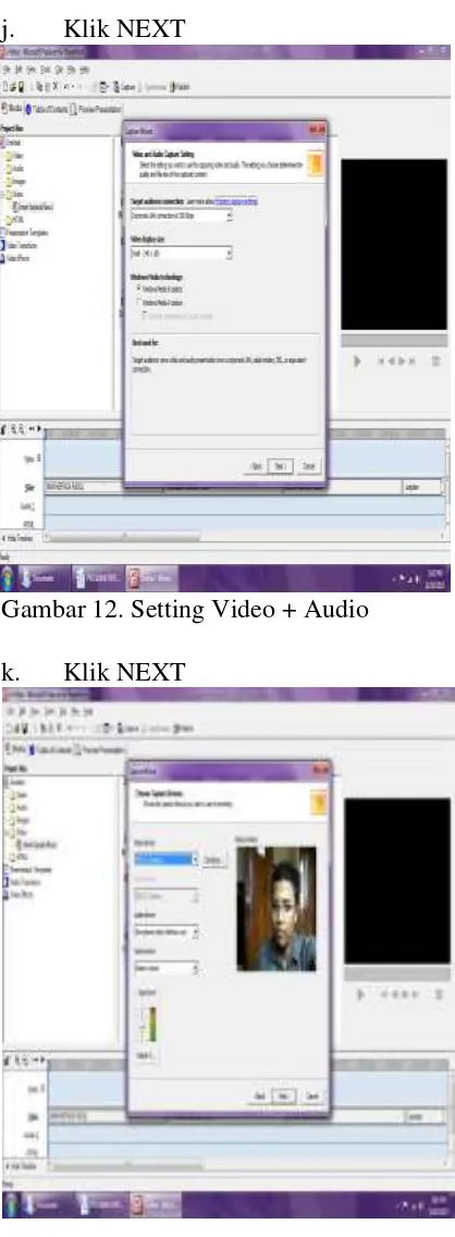 Gambar 12. Setting Video + Audio 