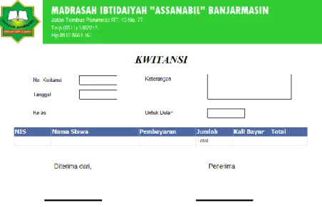 Gambar 4.18  Kwitansi yang disarankan  Sumber :Penulis, 2019 