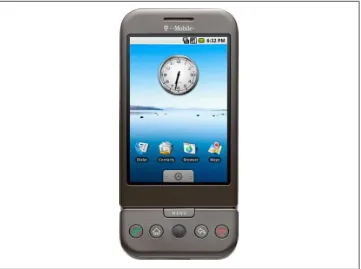 Figure 1-5. The T-Mobile G1, manufactured by HTC, led the way for the more than 60 Androidcompatible mobile devices available today