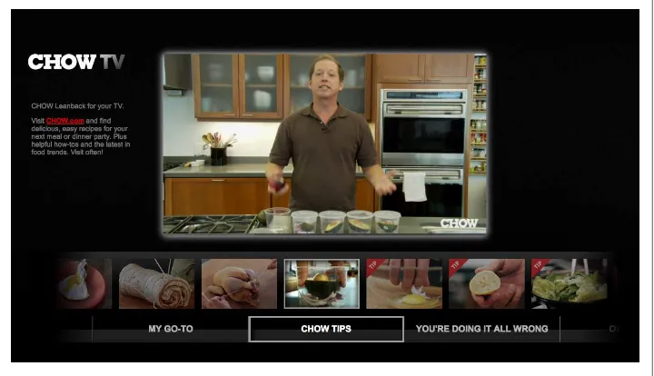 Figure 2-1 shows a web app for CHOW, a culinary TV channel that offers users short-