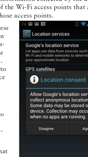 FIGURE 1-2: Conﬁ rmation screen displayed when enabling Google’s location service