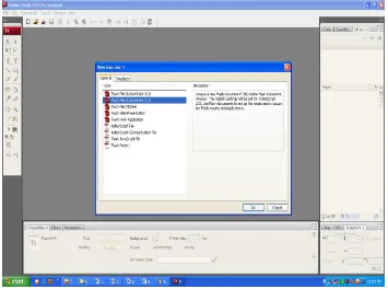 Gambar 2.2 Halaman New document Adobe Flash CS3 