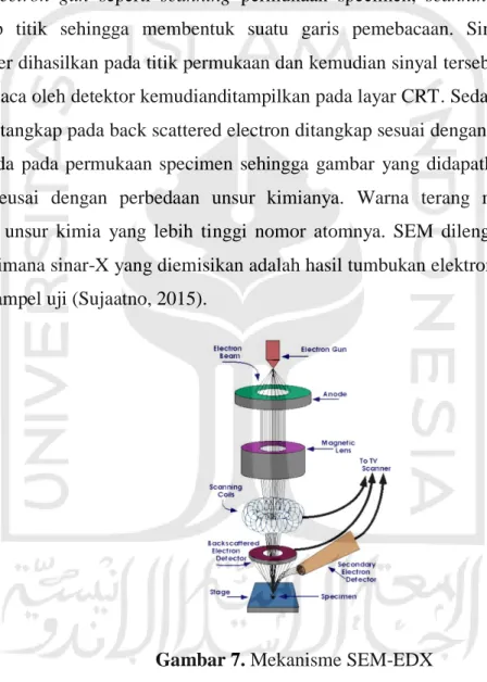 Gambar 7. Mekanisme SEM-EDX  3.9  TEM ( Transmission Electron Microscopy ) 