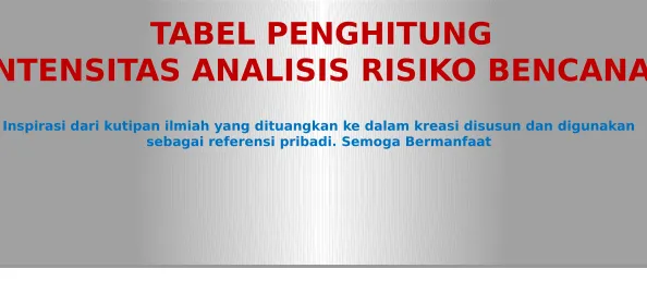 TABEL PENGHITUNG