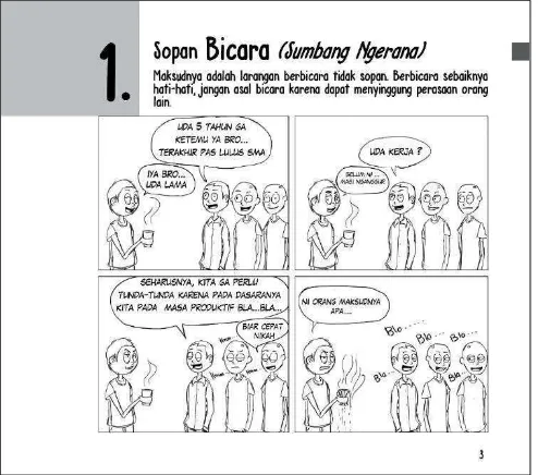 Gambar III.6 Contoh visualisasi isi komik Sumber: Dokumen pribadi 