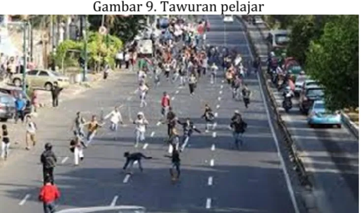 Gambar 9. Tawuran pelajar 