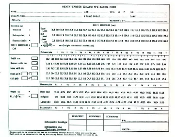 Figure 3.  Blank somatotype rating form. 