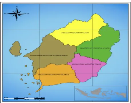Gambar 1. Peta Wilayah Kabupaten Pulau Morotai 