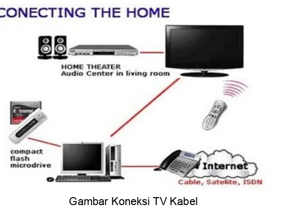 Gambar Koneksi TV Kabel