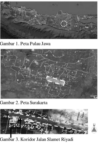 Gambar 3. Koridor Jalan Slamet Riyadi Gambar 2. Peta Surakarta 