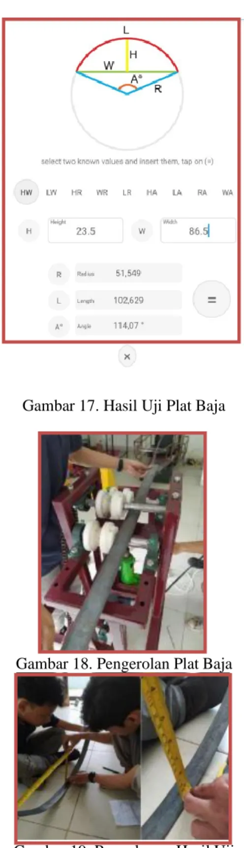 Gambar 19. Pengukuran Hasil Uji 