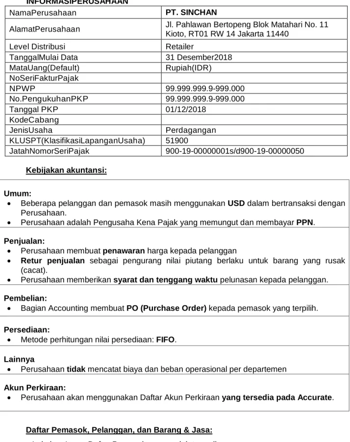 ILUSTRASI SOAL  INFORMASIPERUSAHAAN 