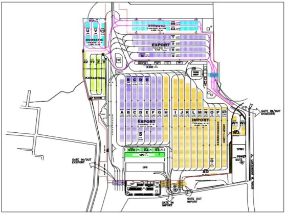 Gambar 4. 1 Layout PT. Terminal Petikemas  (Sumber: PT. Terminal Petikemas Surabaya) 