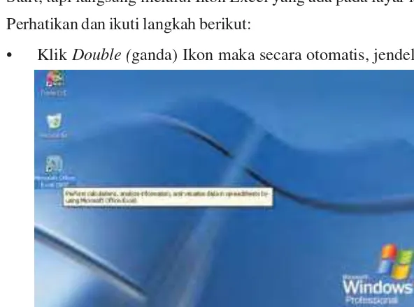 Gambar 4.5 Ikon MS.Excel pada layar komputerSumber : Penerbit