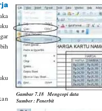 Gambar 7.18   Mengcopi data