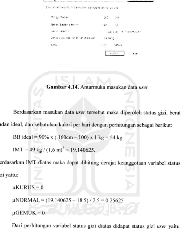 Gambar 4.14. Antarmuka masukan data «ser