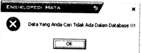 Gambar 4.1 Peringatan Kesalahan Input