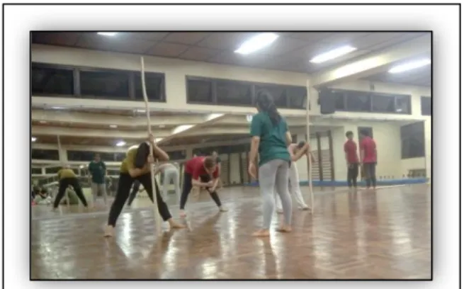 Gambar 13:  Latihan bersama penari di studio 2 (Bella: 