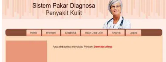 Gambar 2. Form menu diagnosa 